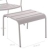 Stool Vega Grey Steel 50 x 47 x 37 cm