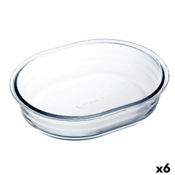 Cake Mould Ô Cuisine Ocuisine Vidrio Transparent Glass Oval 25 x 20 x 6 cm 6 Units