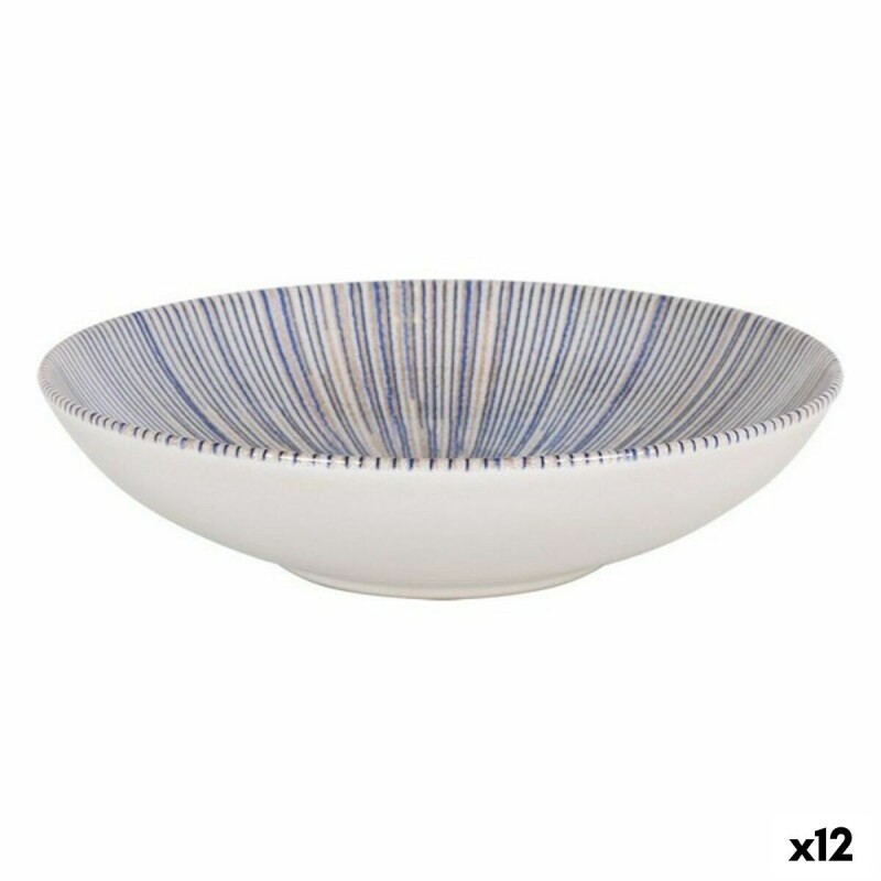 Deep Plate La Mediterránea Irys Porcelain (12 Units) (ø 21 x 5,3 cm)