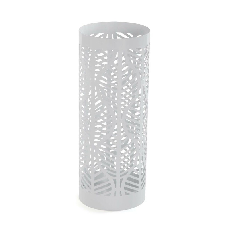 Umbrella stand Versa Sheets White Metal Iron 19 x 49 x 19 cm