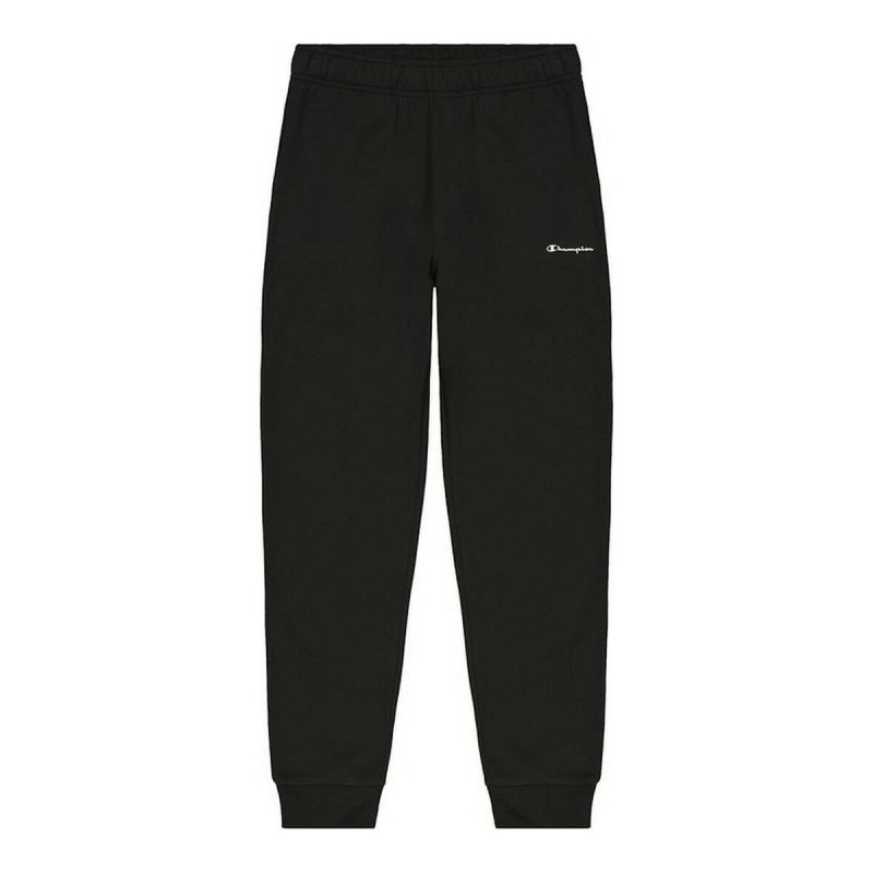 Long Sports Trousers Champion Rib Cuff Logo Black Men