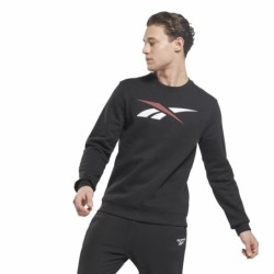 Men’s Sweatshirt without Hood Reebok Essentials Vector Black