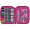 Double Pencil Case Gorjuss Fireworks Maroon (46 Pieces)