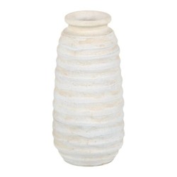 Vase Cream Ceramic 15 x 15 x 30 cm