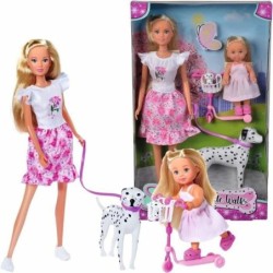 Doll Simba Love poupée dalmatien + Evi Love