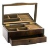 Jewelry box DKD Home Decor Brown MDF Wood 28 x 17 x 10 cm