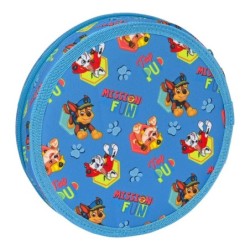 Pencil Case The Paw Patrol Friendship Circular Blue (18 Pieces)