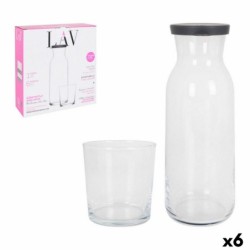 Jug and glasses set LAV Jug Glasses Crystal (7 Pieces) (6 Units) (7 pcs)