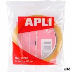 Adhesive Tape Apli Transparent 12 mm 66 m (36 Units)