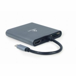 USB-C Hub GEMBIRD A-CM-COMBO6-01 Grey 60 W