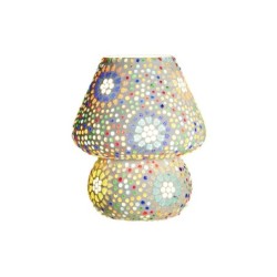 Desk lamp DKD Home Decor White Multicolour Crystal 40 W 220 V 18 x 18 x 23 cm