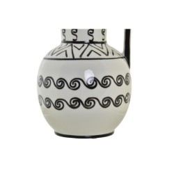 Vase DKD Home Decor 15 x 15 x 28 cm Porcelain Black White Colonial