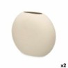 Vase Beige Ceramic 36 x 34 x 16 cm (2 Units) Circular