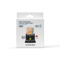 DNI/SIP Card Reader Aisens ASCR-SN04CSD-BK Black