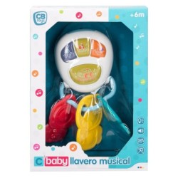 Musical Rattle Colorbaby Keychain 8 x 17,5 x 6,5 cm (6 Units)