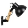 Wall Light Black Beige Wood Iron A 220-240 V 28 x 15 x 22 cm