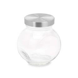 Biscuit jar Transparent Glass 180 ml (48 Units) With lid Adjustable