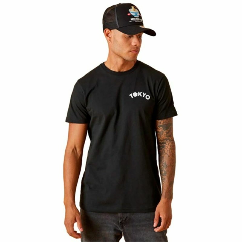 Short-sleeve Sports T-shirt New Era Food Black