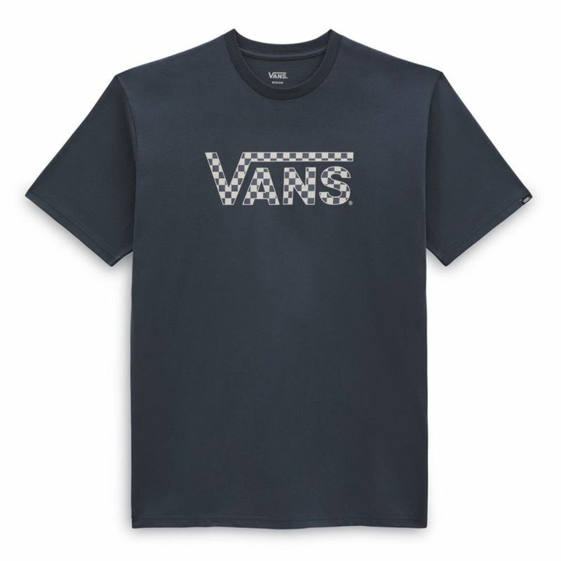 Short Sleeve T-Shirt Vans Checkered  Blue Men