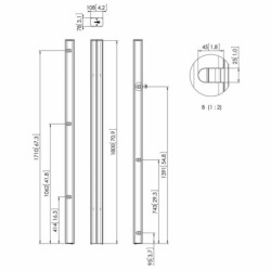 Connecting Tube Vogel's 7227180 1,8 m Black