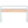 Console DKD Home Decor Transparent Light brown Crystal MDF Wood 120 x 35 x 80 cm