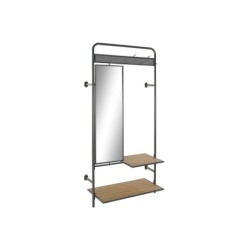 Hall DKD Home Decor Brown Dark grey Wood Metal Mirror 84,5 x 40 x 187 cm