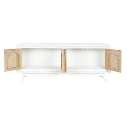 TV furniture Home ESPRIT White Natural Fir MDF Wood 156 x 40 x 64 cm