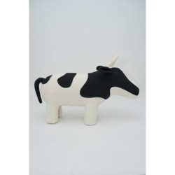 Fluffy toy Crochetts AMIGURUMIS MAXI White Black Cow 110 x 73 x 45 cm