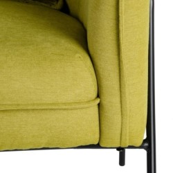 Armchair 76,5 x 70 x 74 cm Synthetic Fabric Metal Green