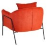 Armchair 76,5 x 70 x 74 cm Synthetic Fabric Metal Orange