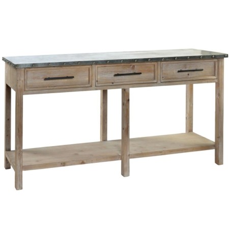 Console DKD Home Decor Wood Aluminium 160 x 40,5 x 81 cm