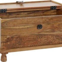 Chest DKD Home Decor Natural Colonial Iron Acacia 90 x 41 x 45 cm