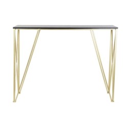 Console DKD Home Decor Black Golden Wood Metal 107,5 x 36 x 79,5 cm