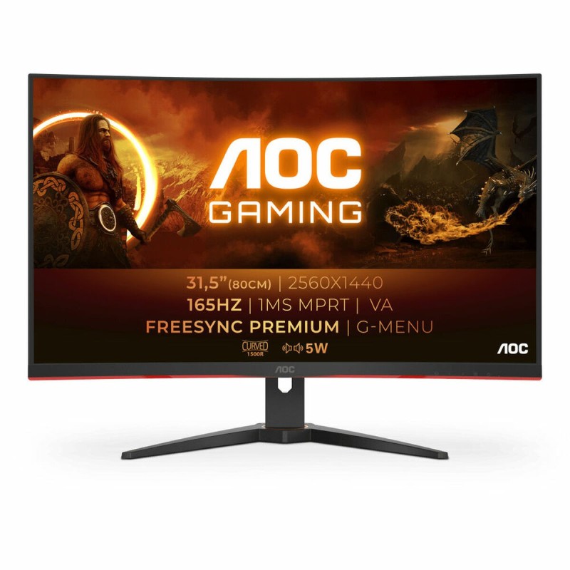 Monitor AOC CQ32G2SE/BK LED 32" LED VA Flicker free 50 - 60 Hz 165 Hz 50-60  Hz