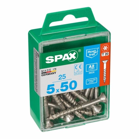 Box of screws SPAX 4197000500502 Wood screw Flat head (5 x 50 mm) (5,0 x 50 mm)