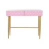 Console DKD Home Decor Pink Golden Metal Mango wood Modern (90 x 45 x 74 cm)