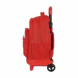 School Rucksack with Wheels Compact Atlético Madrid M918 Red White (33 x 45 x 22 cm)