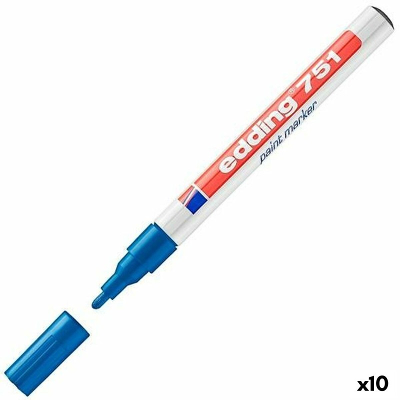 Permanent marker Edding 751 Blue (10 Units)