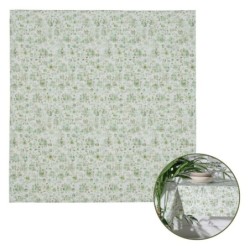 Tablecloth 140 x 140 cm Polyester Green 100% cotton