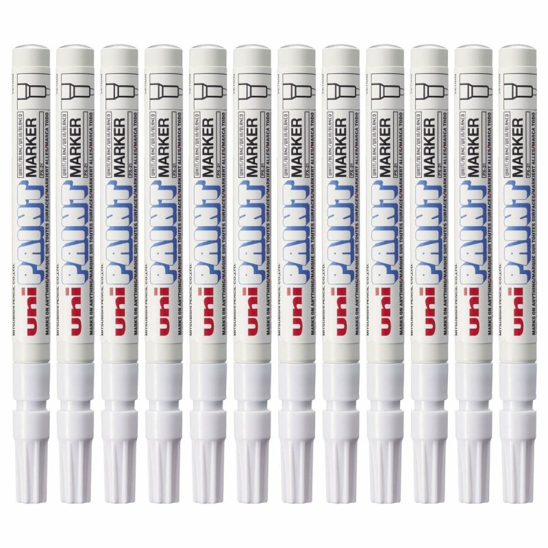 Permanent marker Uni-Ball Paint PX-21L White 12 Pieces