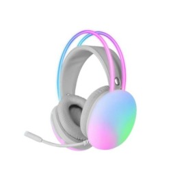 Headphones with Microphone Mars Gaming MHGLOW White RGB