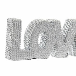 Decorative Figure DKD Home Decor Silver Glitter Modern 25,5 x 3 x 8,5 cm (2 Units)