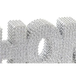 Decorative Figure DKD Home Decor Silver Glitter Modern 25,5 x 3 x 8,5 cm (2 Units)