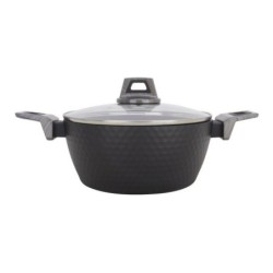 Casserole with lid Amercook Black Aluminium (Ø 24 cm)