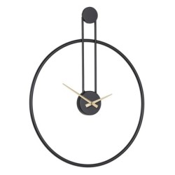 Wall Clock 50 x 5 x 62 cm Black Metal