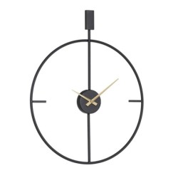 Wall Clock 50 x 5 x 62 cm Black Metal