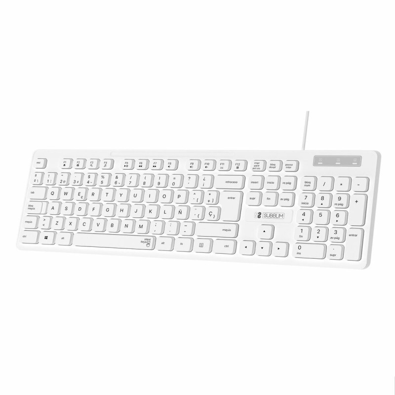 Keyboard Subblim SUBKBC0SSK51 White