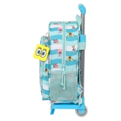 3D School Bag with Wheels Spongebob Stay positive Blue White 26 x 34 x 11 cm