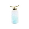 Vase DKD Home Decor Crystal Blue Golden Metal Mediterranean (19 x 15 x 33 cm) (Ø 14 cm)