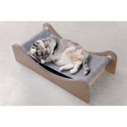 Hanging Cat Hammock Carton+Pets Mia Grey